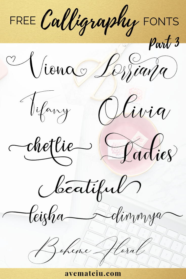 calligraphy fonts free download for windows 10